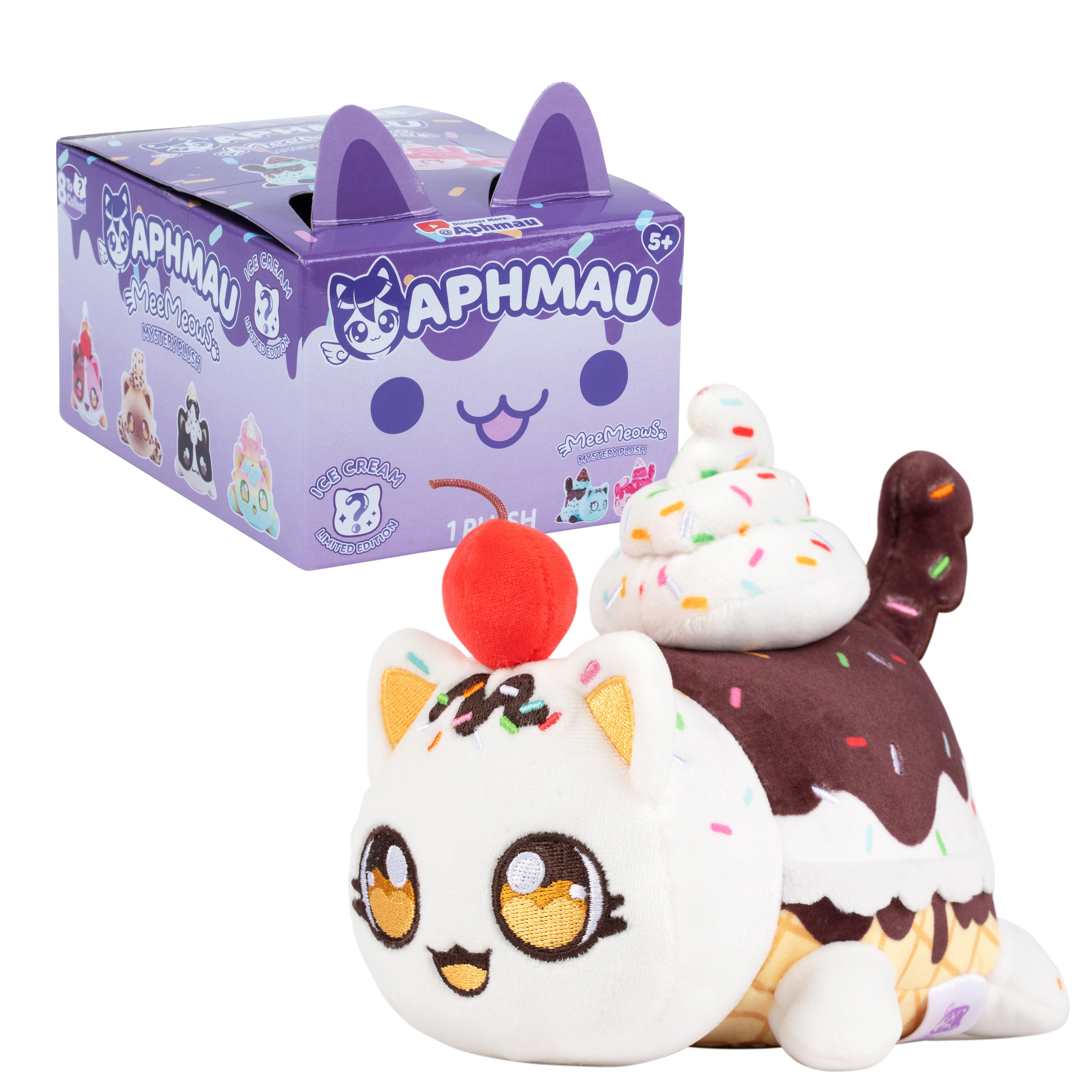Plus Aphmau 15 cm MeeMeow Mystery Plush Ice Cream Seria Inghetata – Aphmau & Prietenii 6027IC
