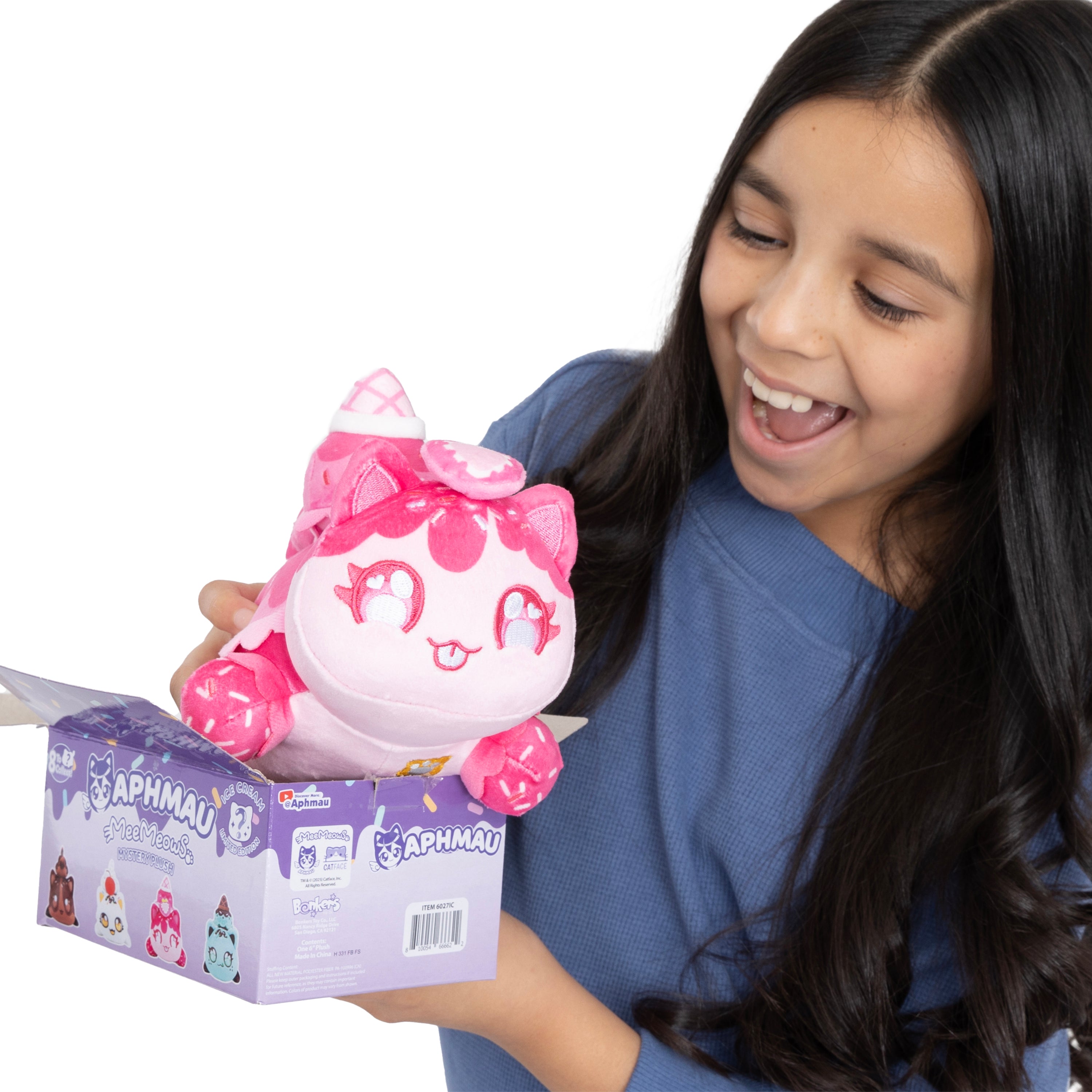Plus Aphmau 15 cm MeeMeow Mystery Plush Ice Cream Seria Inghetata – Aphmau & Prietenii 6027IC