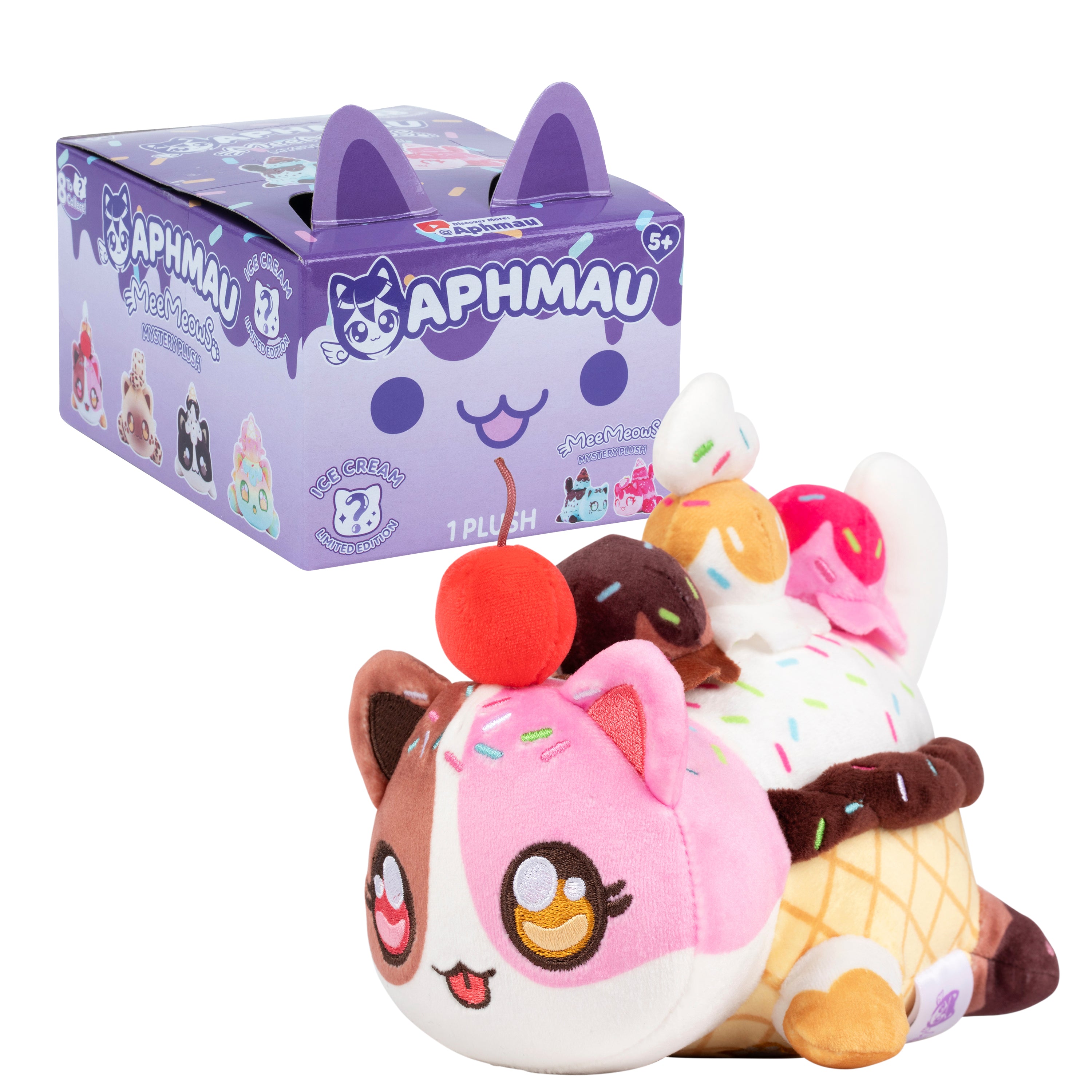 Plus Aphmau 15 cm MeeMeow Mystery Plush Ice Cream Seria Inghetata – Aphmau & Prietenii 6027IC