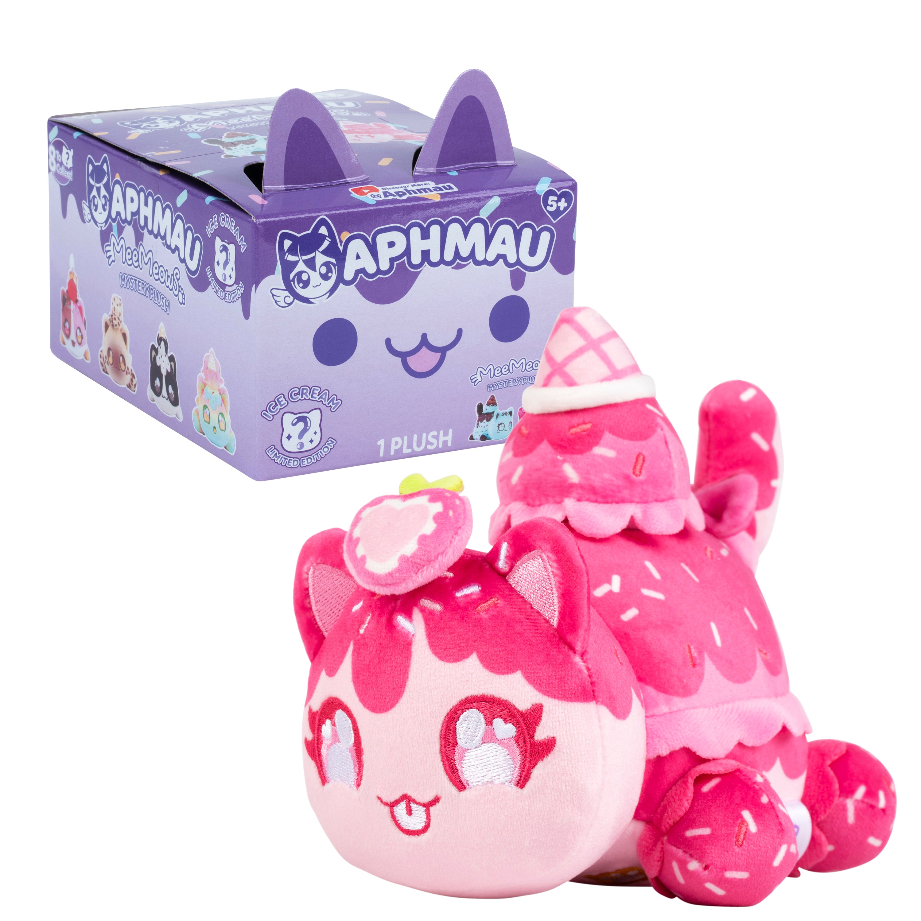 Plus Aphmau 15 cm MeeMeow Mystery Plush Ice Cream Seria Inghetata – Aphmau & Prietenii 6027IC