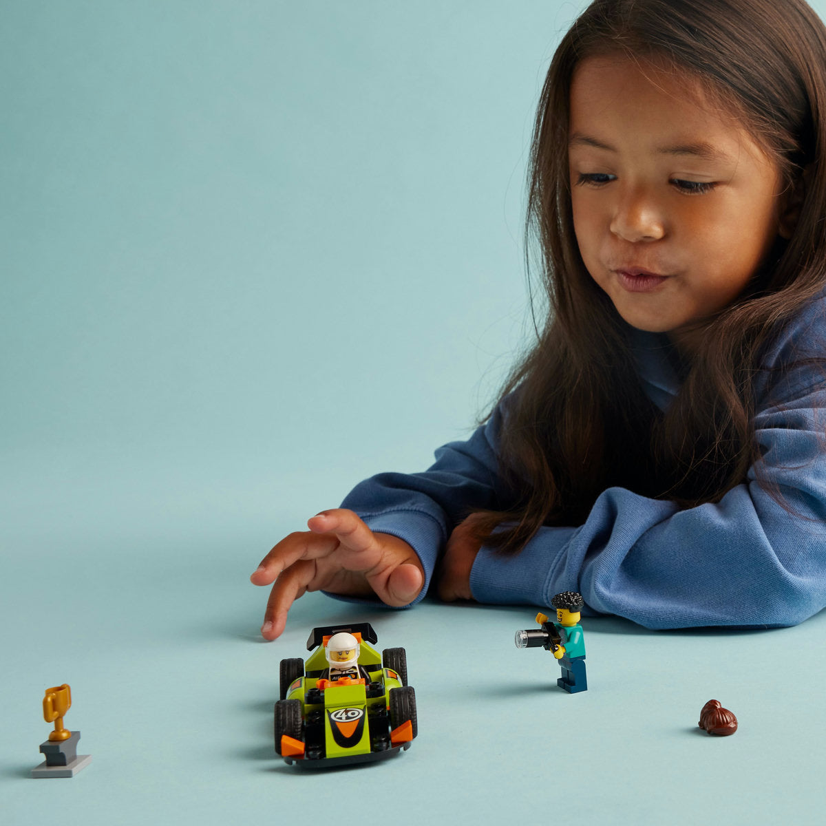LEGO® City - Masina de curse verde 60399, 56 piese