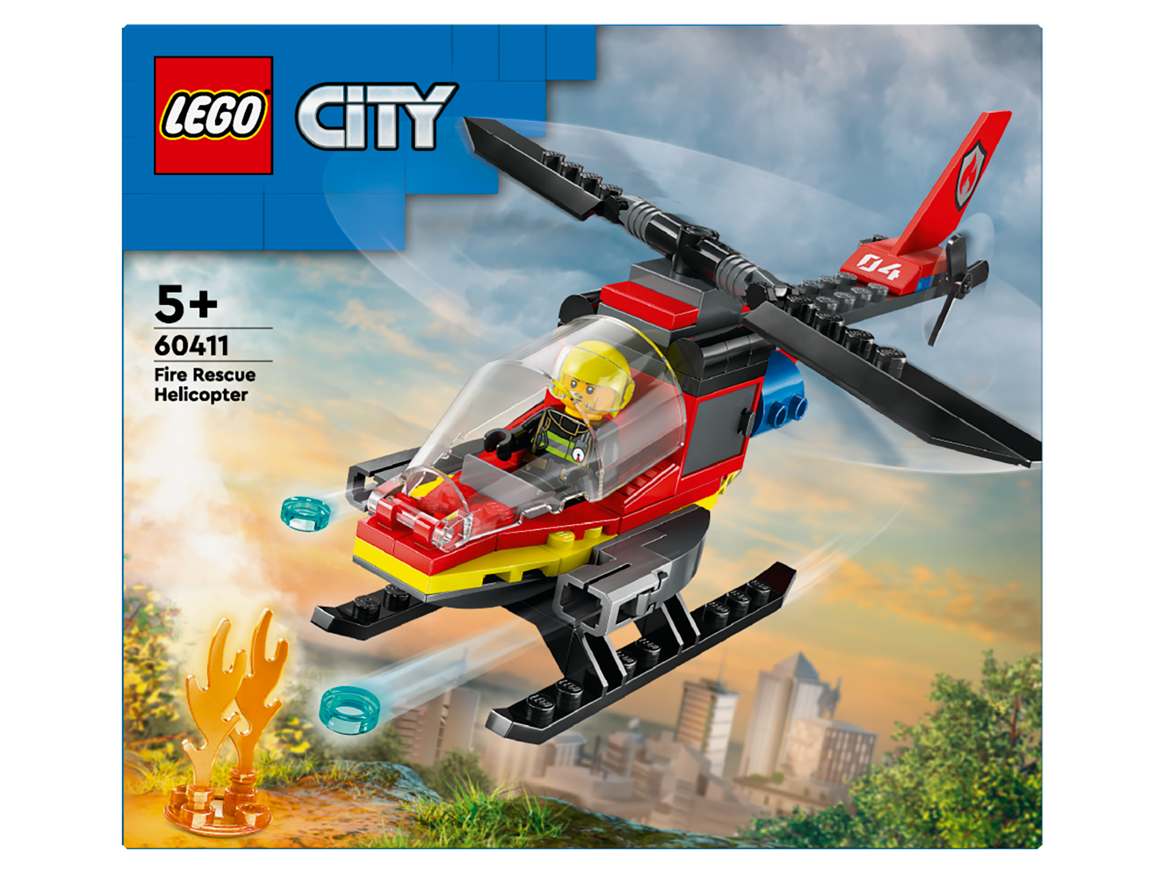 LEGO® City - Elicopter de pompieri 60411, 85 piese