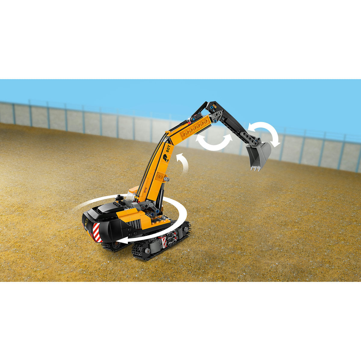 LEGO® City - Excavator galben de constructii 60420, 633 piese