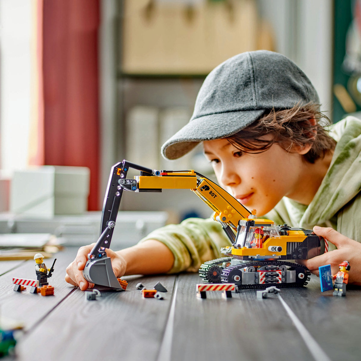 LEGO® City - Excavator galben de constructii 60420, 633 piese