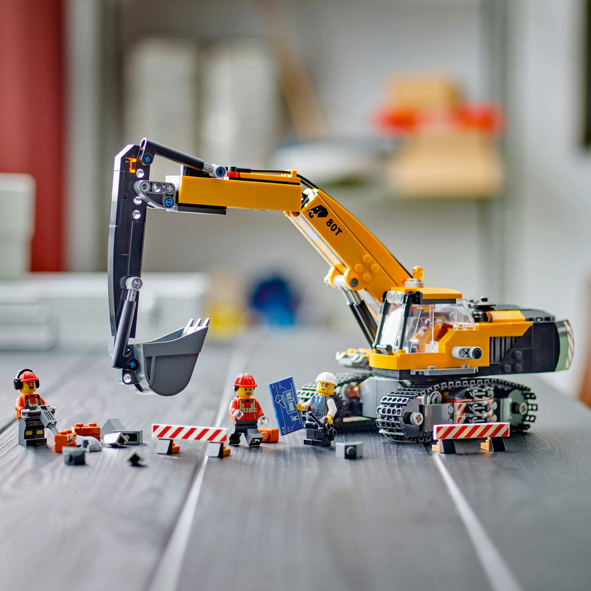 LEGO® City - Excavator galben de constructii 60420, 633 piese