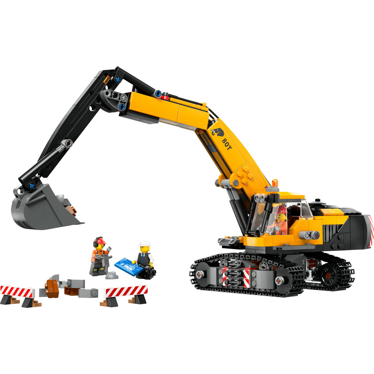 LEGO® City - Excavator galben de constructii 60420, 633 piese