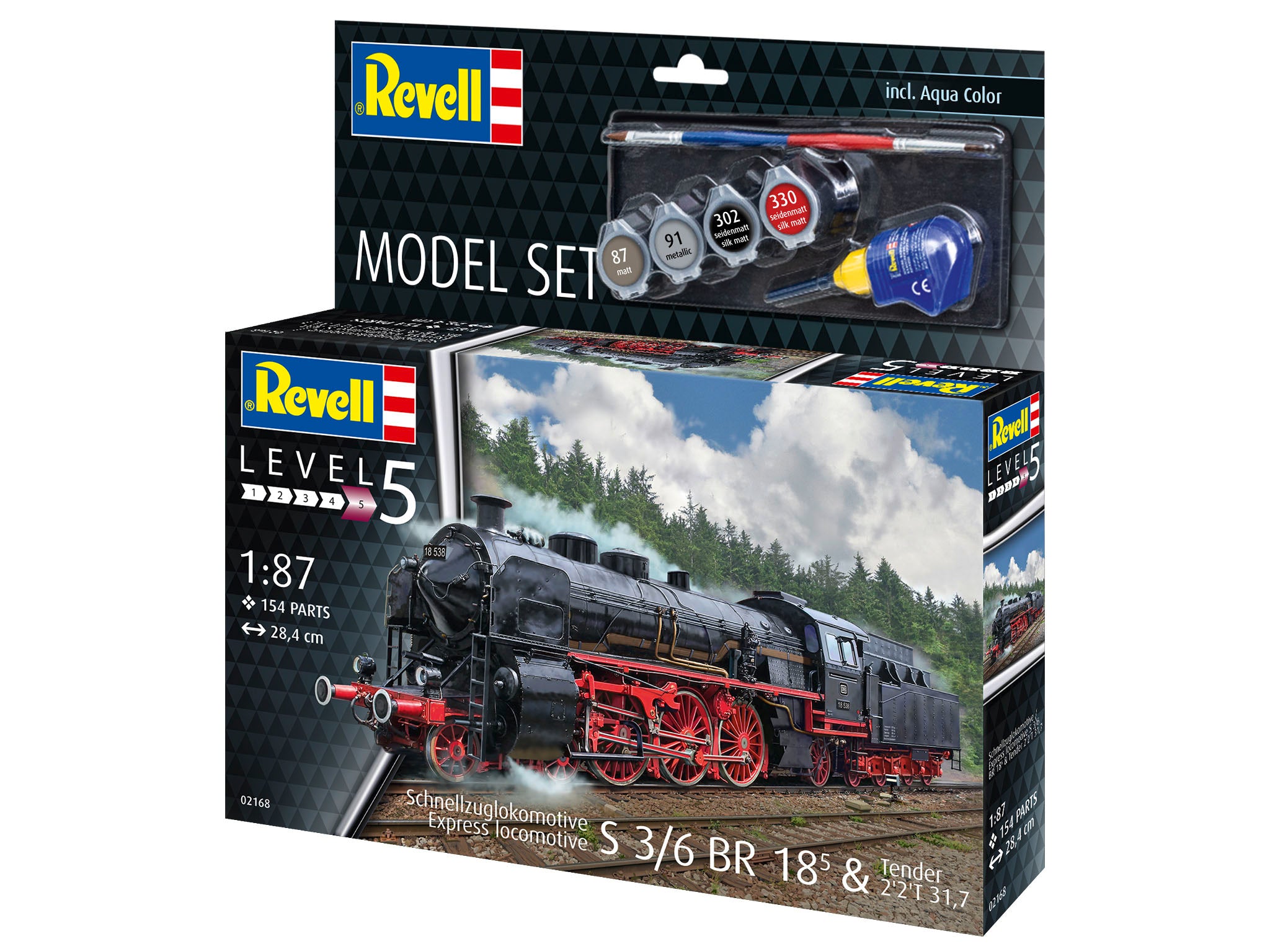 Revell 62168 Express Locomotive S 3/6 BR 18⁵ & Tender 2'2'T 31,7 - Model Set