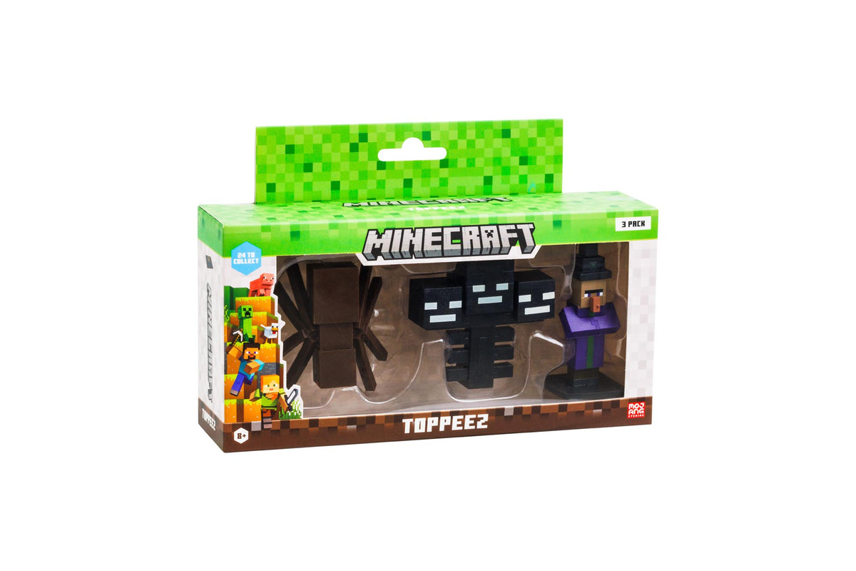 FIGURINE MINECRAFT 3D TOPPEEZ 3 BUC SPIDER-WITHER-WHITCH PMIMC2021-SWW