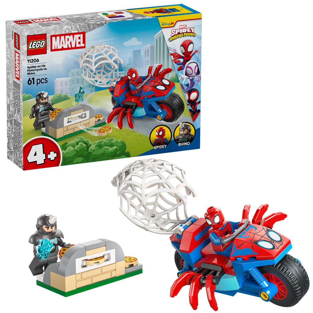 LEGO® Marvel Spidey Pe Motocicletă Vs Rhino