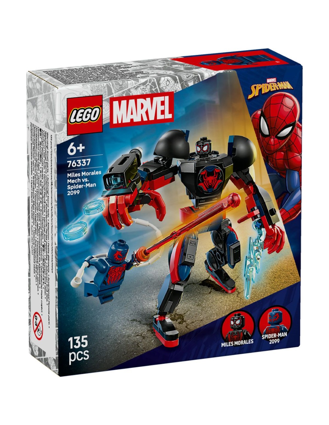LEGO® Marvel – Robotul lui Miles Morales vs. Omul Păianjen 2099