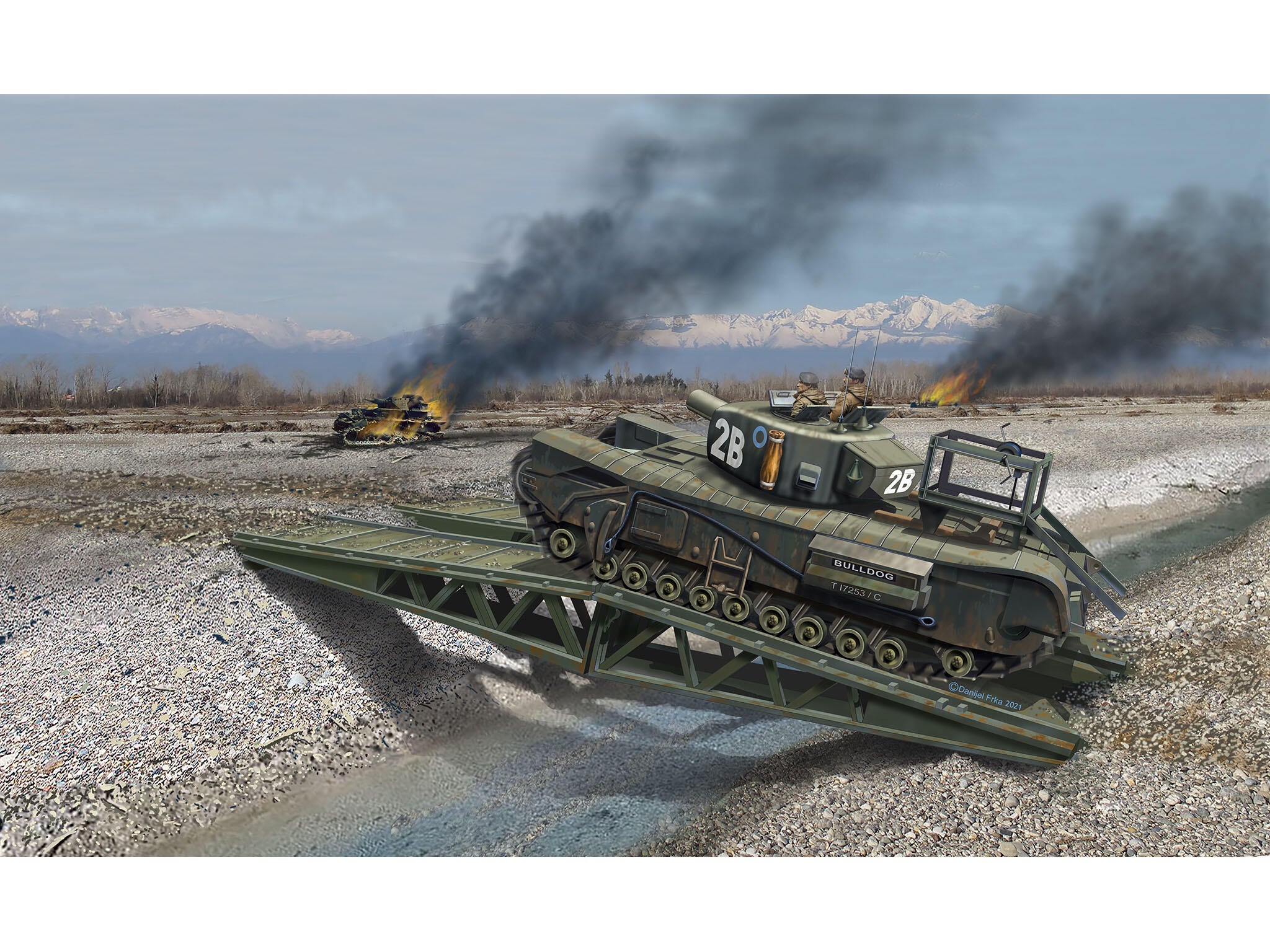 Set Macheta Revell Vehicul Militar Churchill A.V.R.E. Scara 1:76 Rev63297