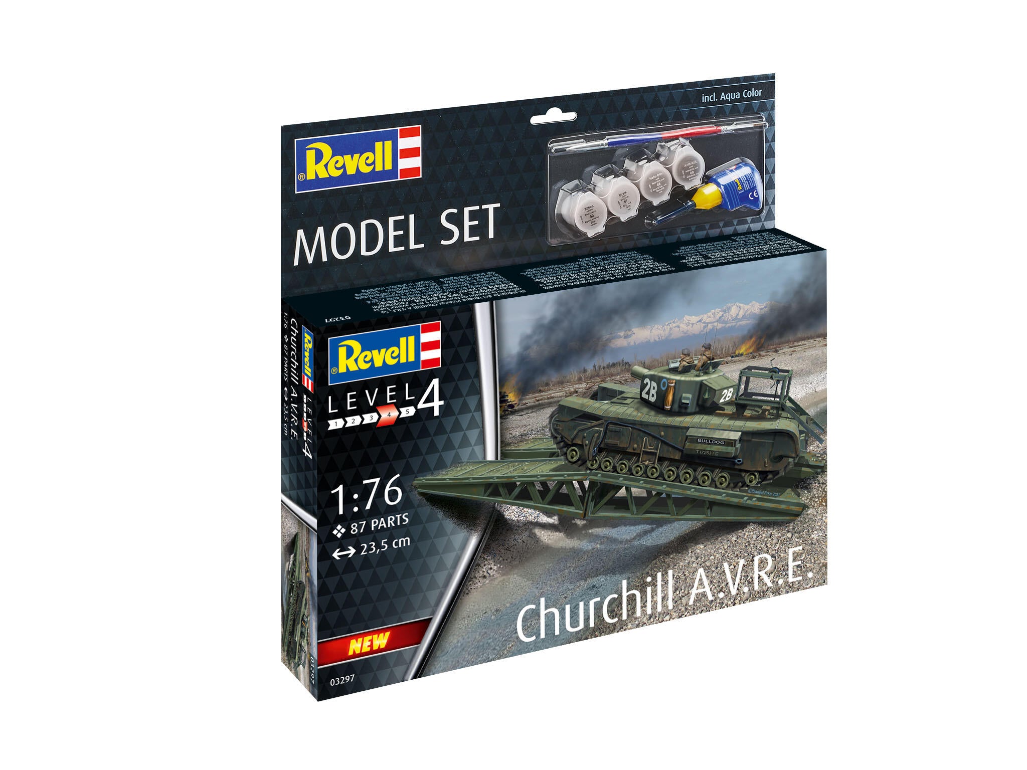 Set Macheta Revell Vehicul Militar Churchill A.V.R.E. Scara 1:76 Rev63297