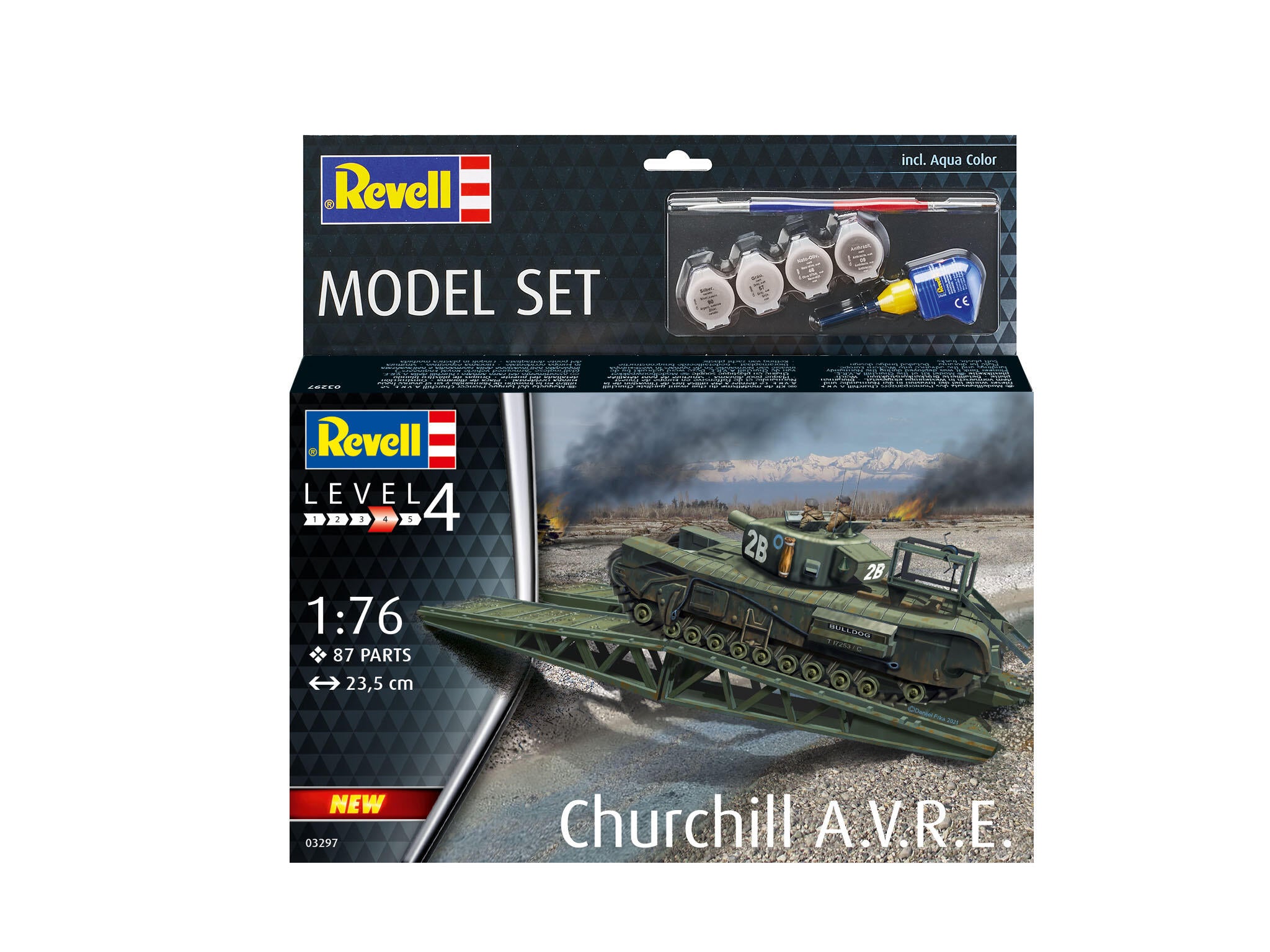 Set Macheta Revell Vehicul Militar Churchill A.V.R.E. Scara 1:76 Rev63297