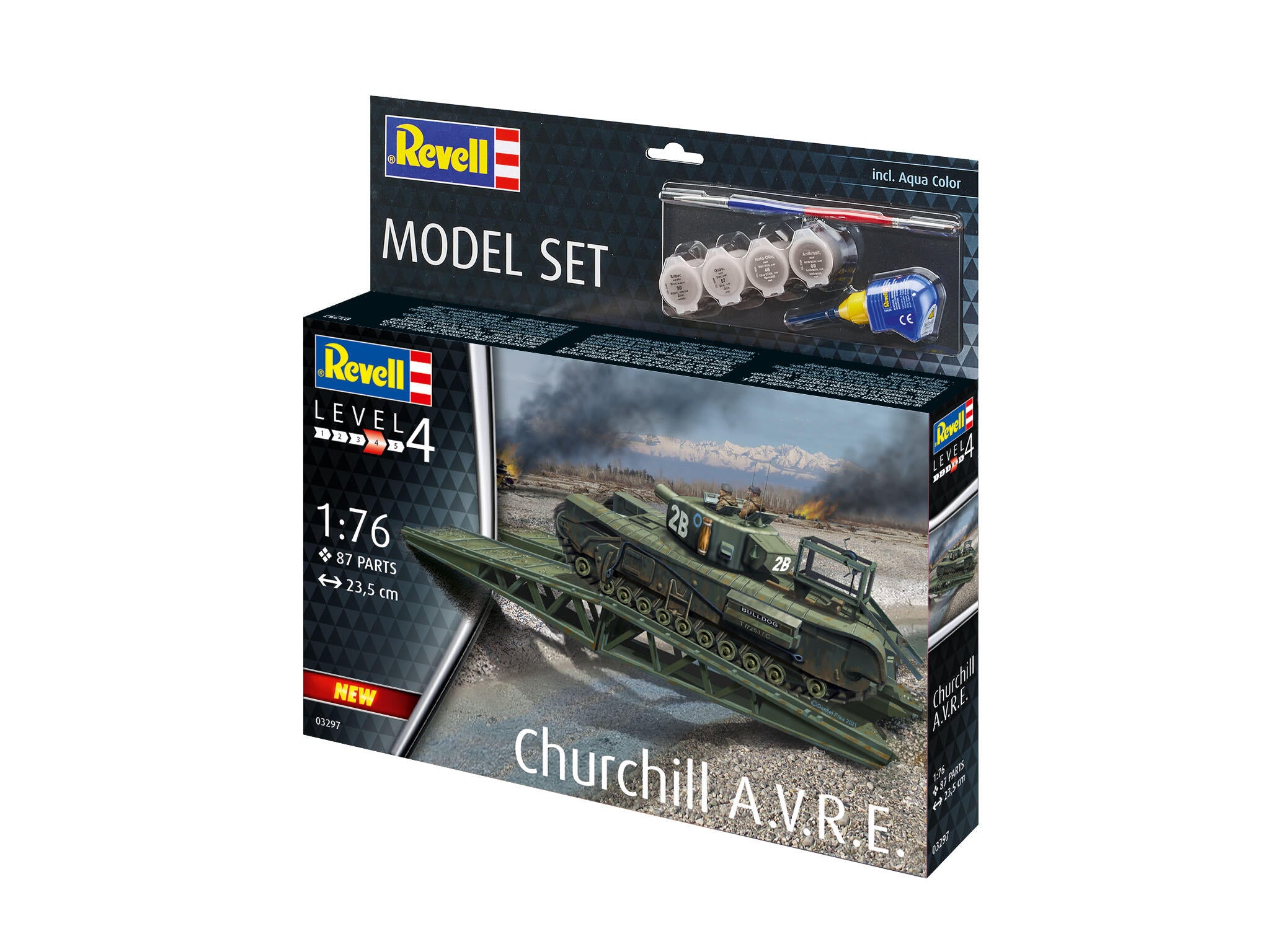 Set Macheta Revell Vehicul Militar Churchill A.V.R.E. Scara 1:76 Rev63297