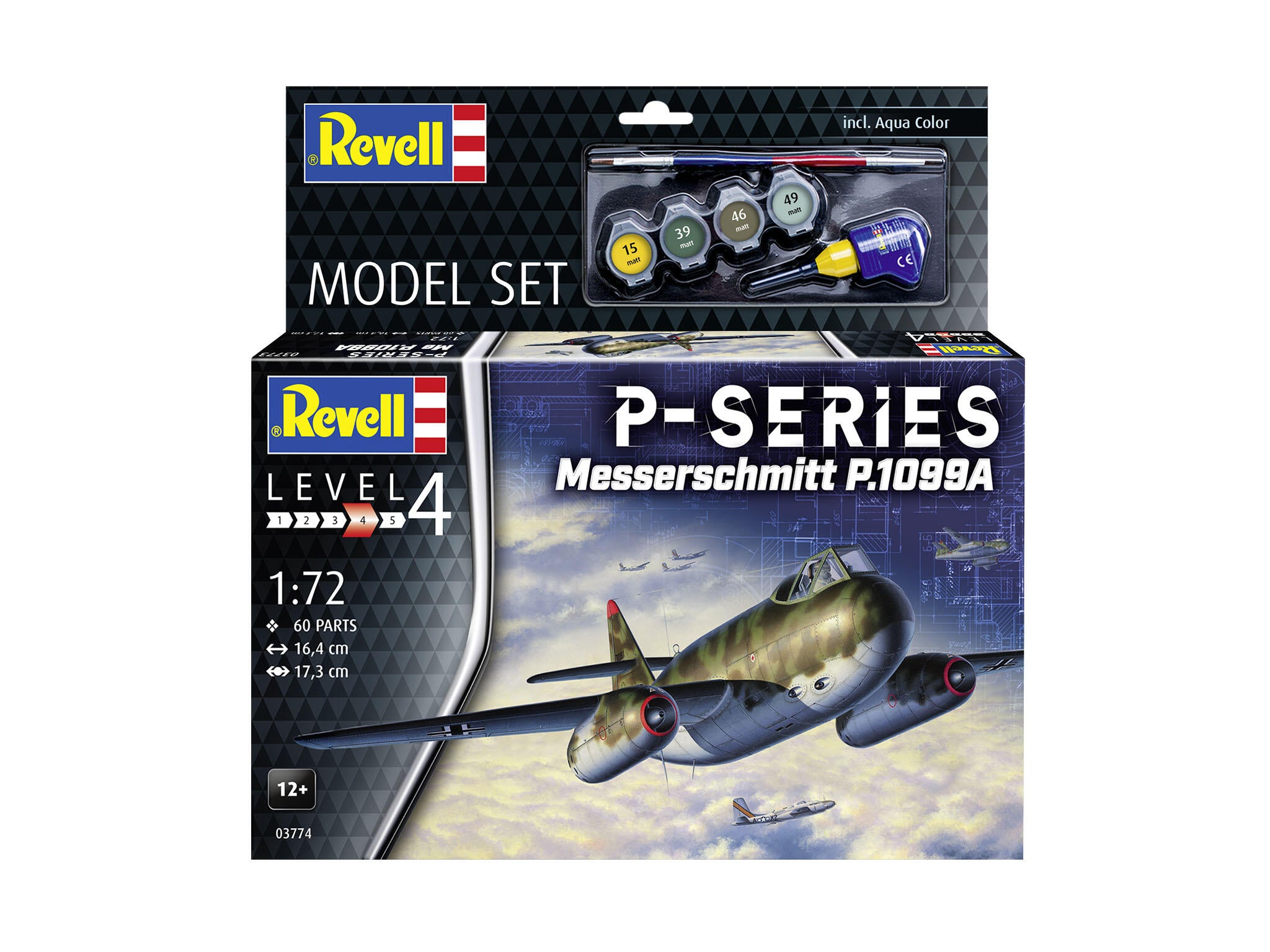 Set Macheta Revell Avion Messerschmitt P.1099A Seria P Scara 1:72 Rev63774