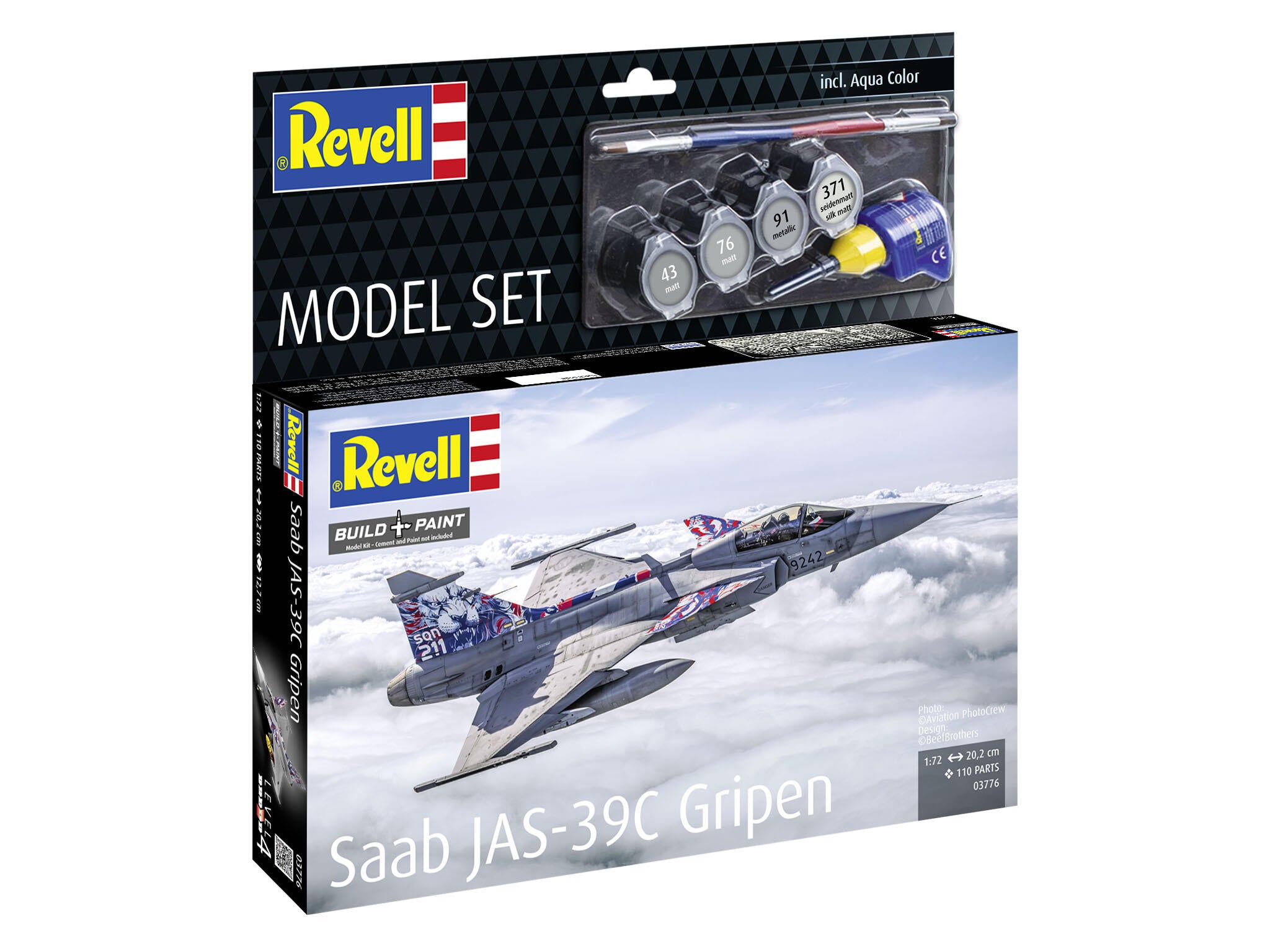 Set Macheta Revell Avion Saab Jas-39C Gripen Scara 1:72 Rev63776