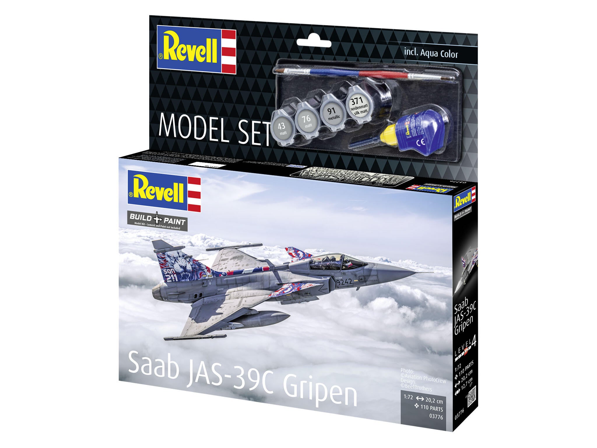 Set Macheta Revell Avion Saab Jas-39C Gripen Scara 1:72 Rev63776