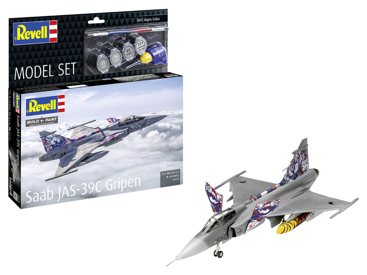 Set Macheta Revell Avion Saab Jas-39C Gripen Scara 1:72 Rev63776