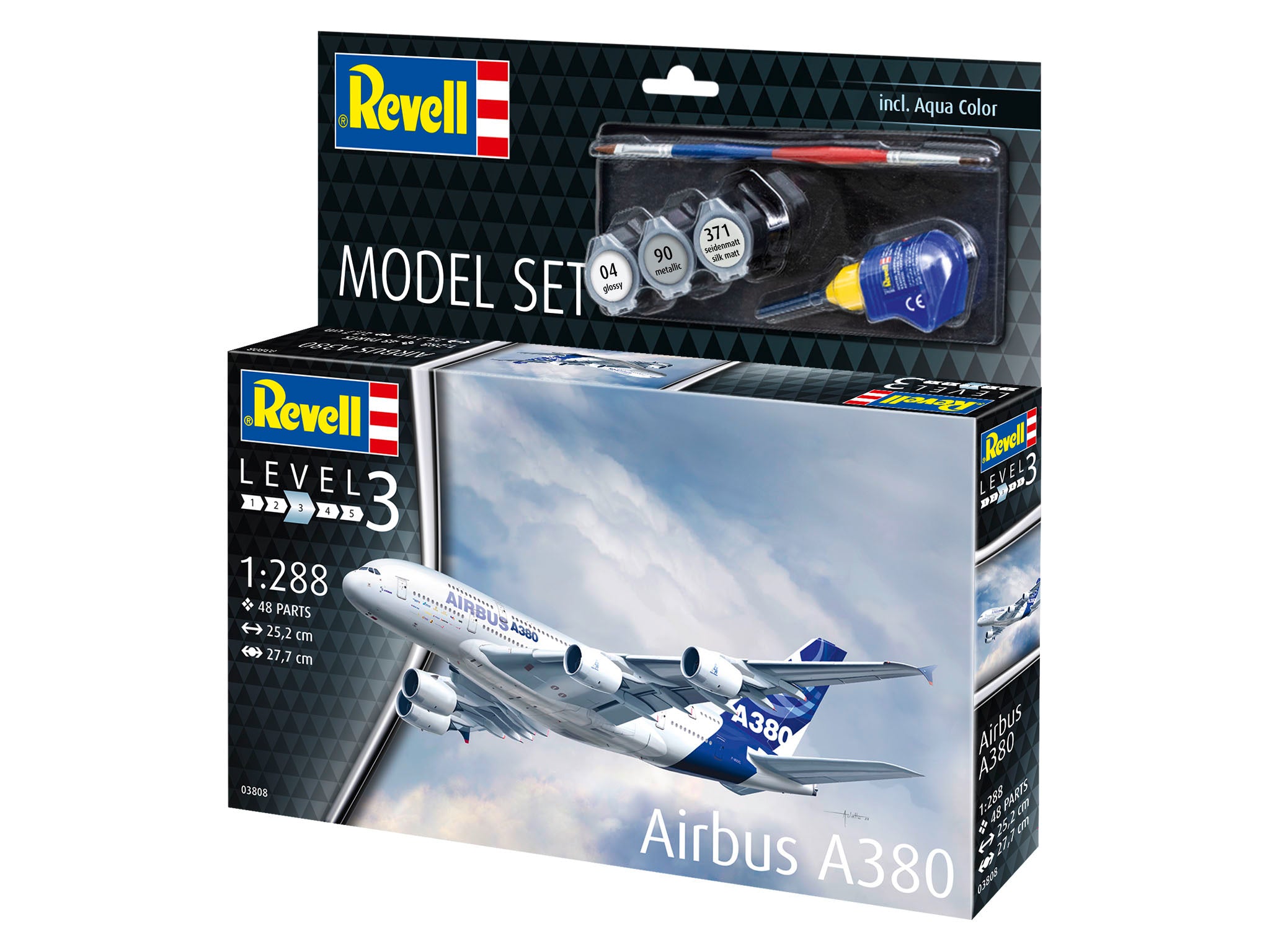 Set de asamblare, Revell, Airbus A380, 47 piese : 63808