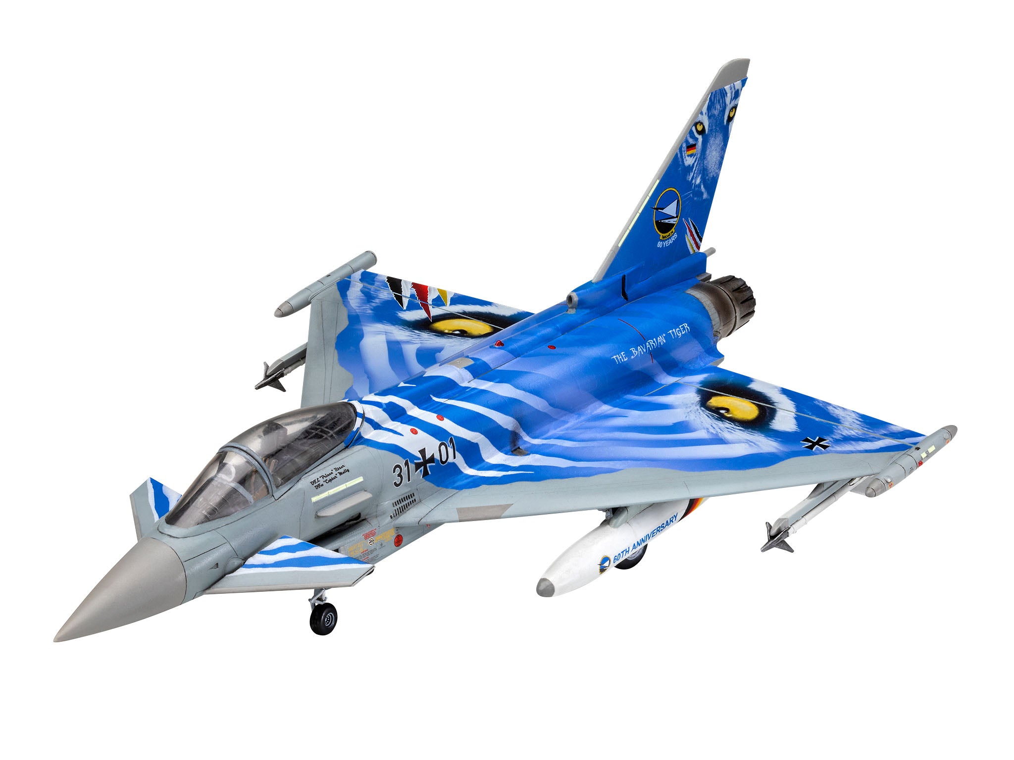Set de construit Revell aeromodel Eurofighter Typhoon Bavarian Tiger 2021:  Revell 63818