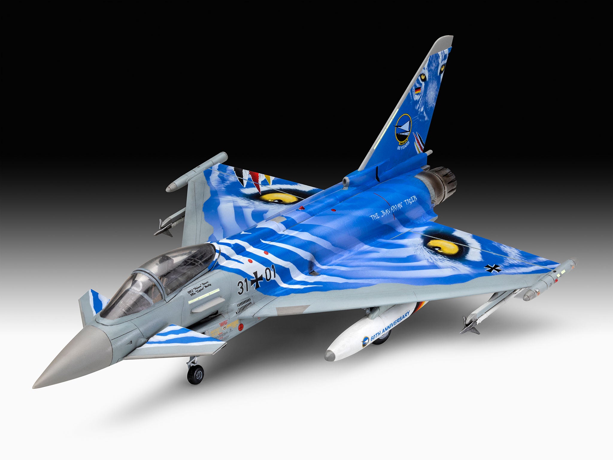 Set de construit Revell aeromodel Eurofighter Typhoon Bavarian Tiger 2021:  Revell 63818