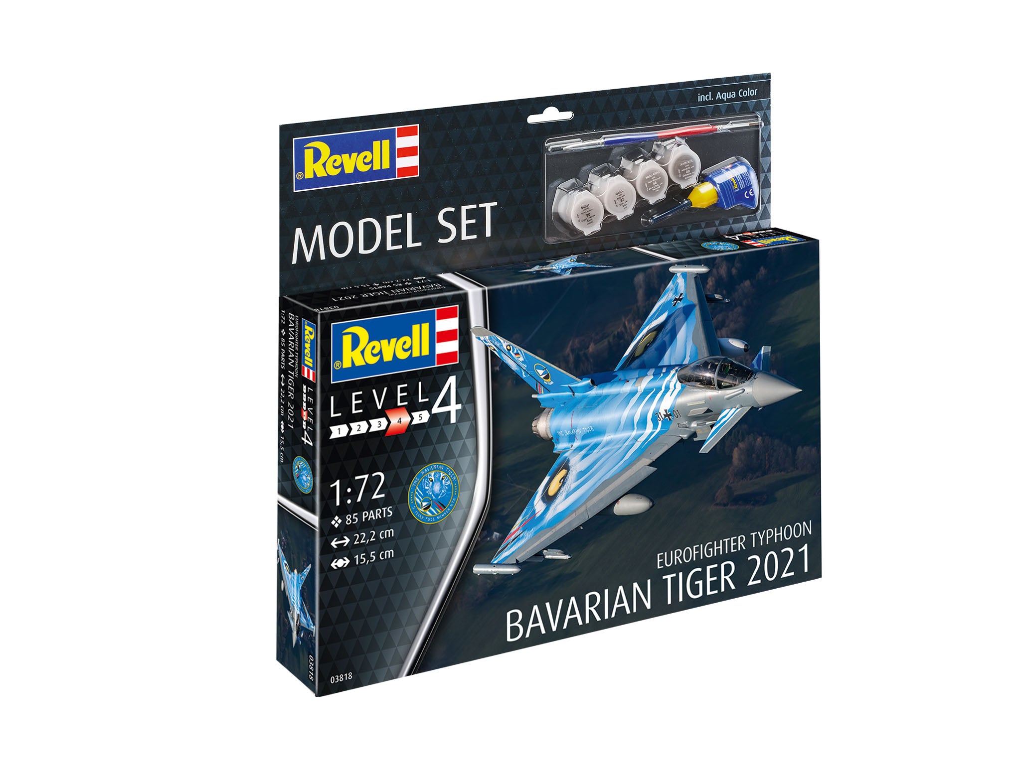Set de construit Revell aeromodel Eurofighter Typhoon Bavarian Tiger 2021:  Revell 63818