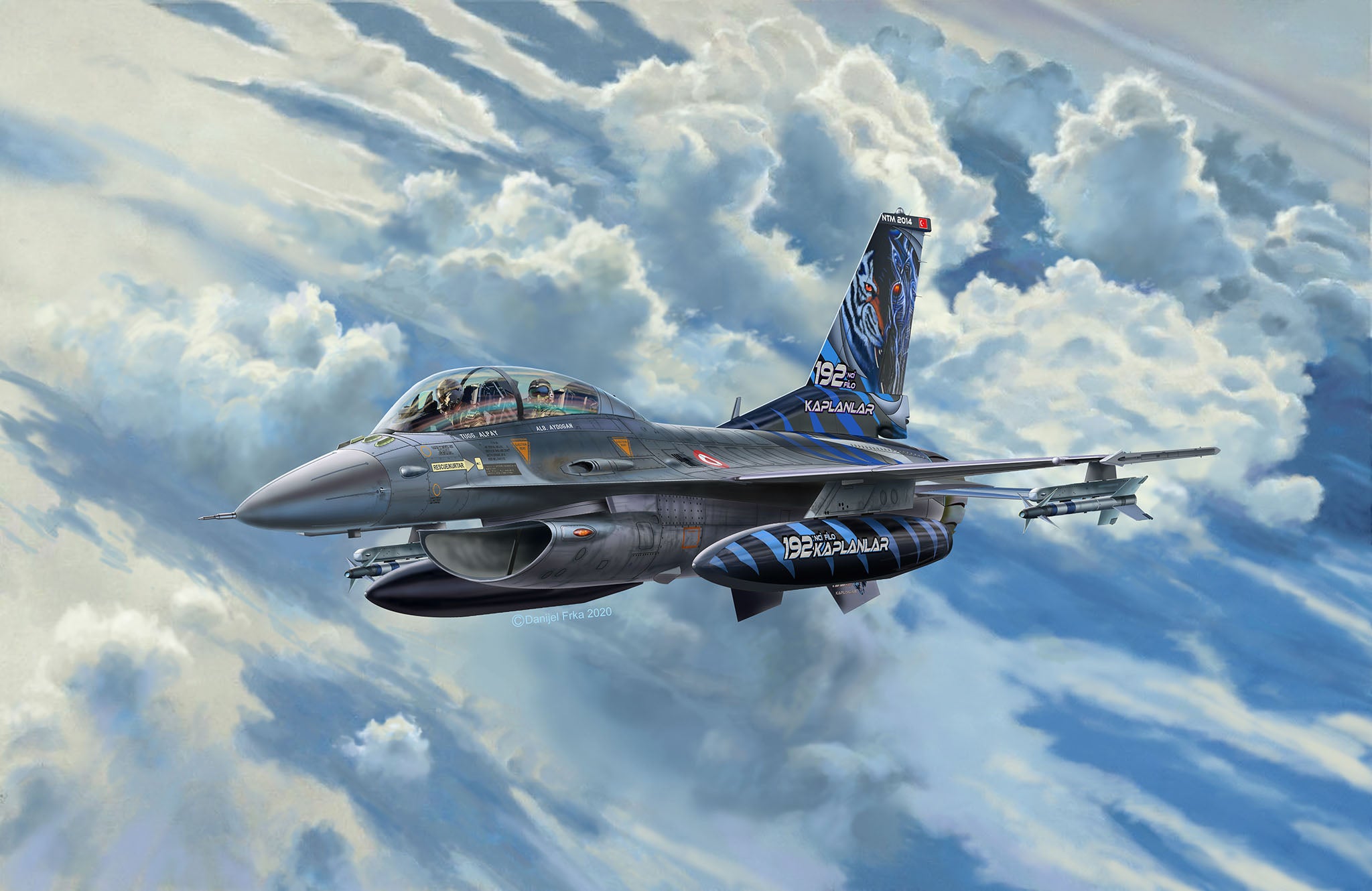 Aeromodel de construit avion Revell Model Set F-16D Fighting Falcon 63844