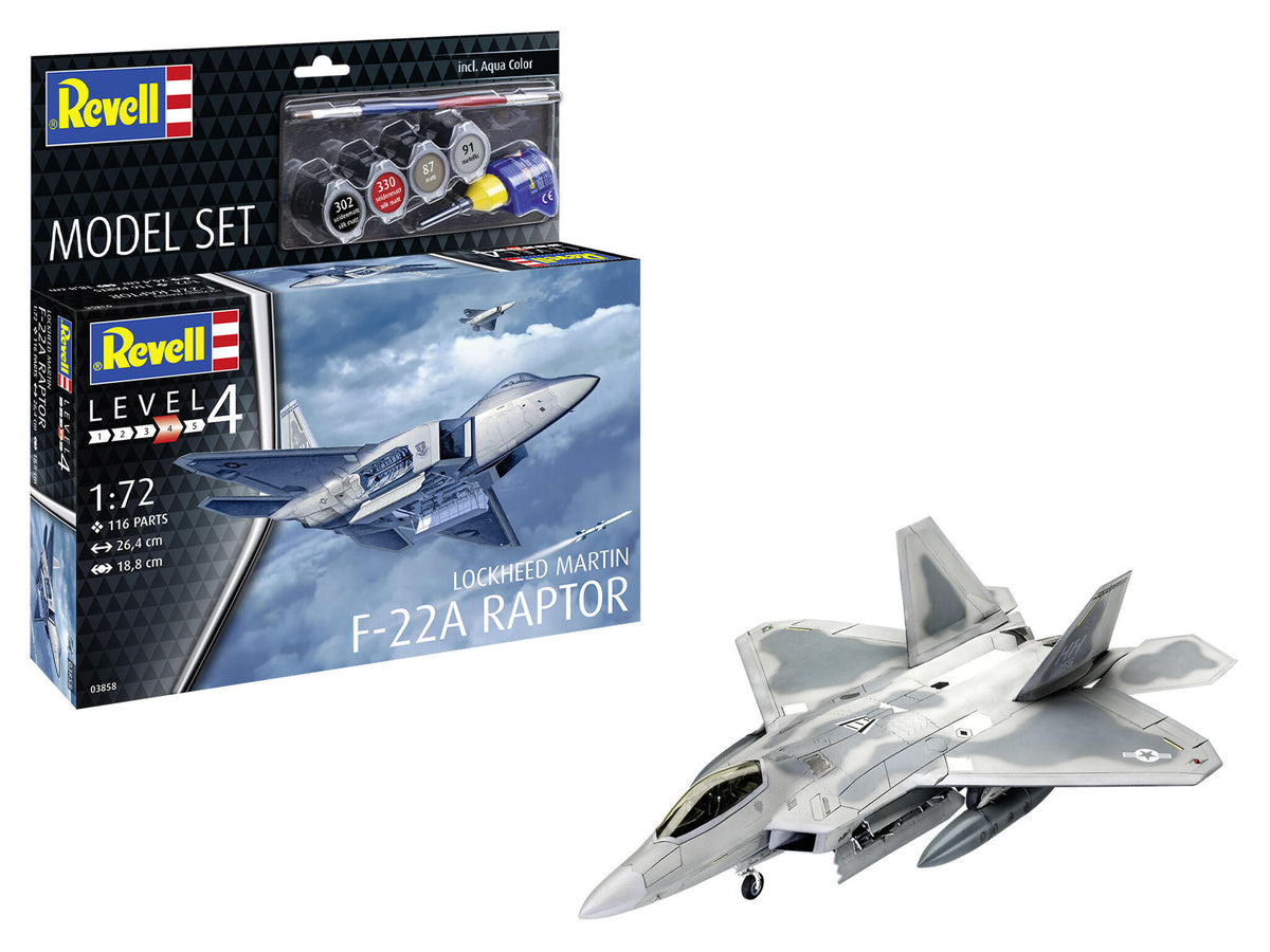 Revell Avion  Model Set Lockheed Martin F-22A Raptor Rev63858