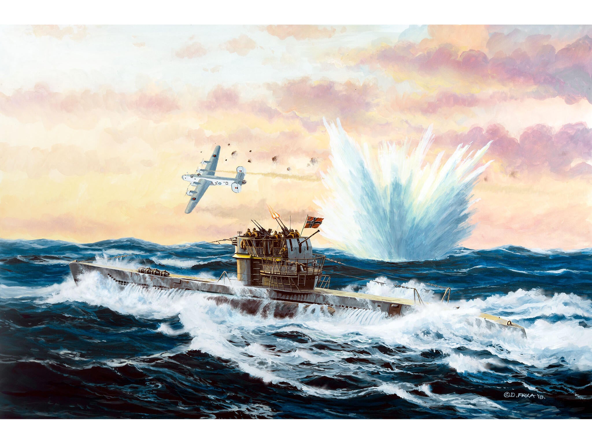 Revell Kit German Submarin Type Vii Scara 1:350 Rev65154