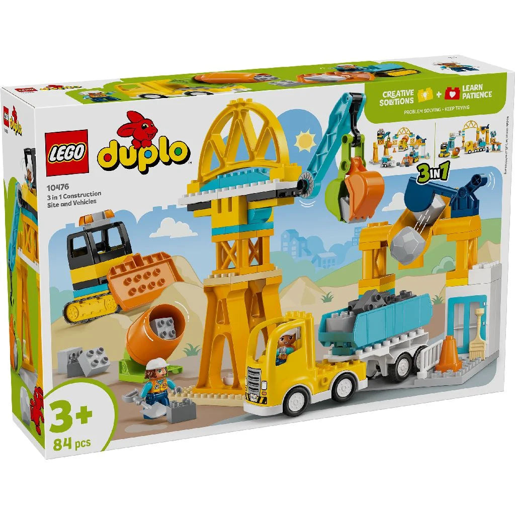 LEGO® DUPLO® Șantier Și Vehicule De Construcții 3 În 1