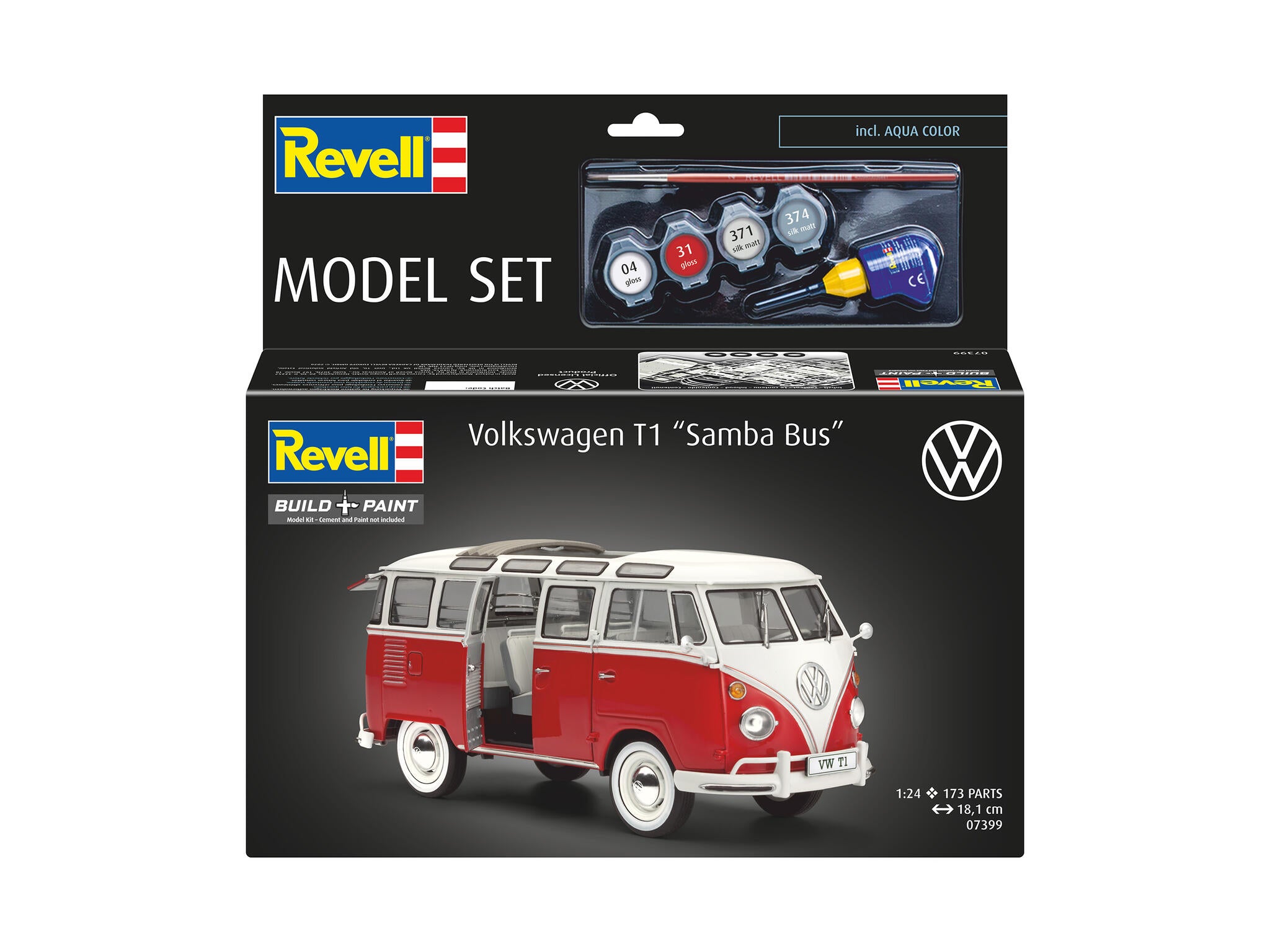 Revell Kit Volkswagen T1 Samba Bus Scara 1:24 Rev67399