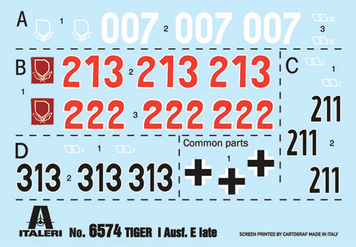 MACHETA MILITARA ITALERI PZ. KPFW VI TIGER I AUSF IT6754S