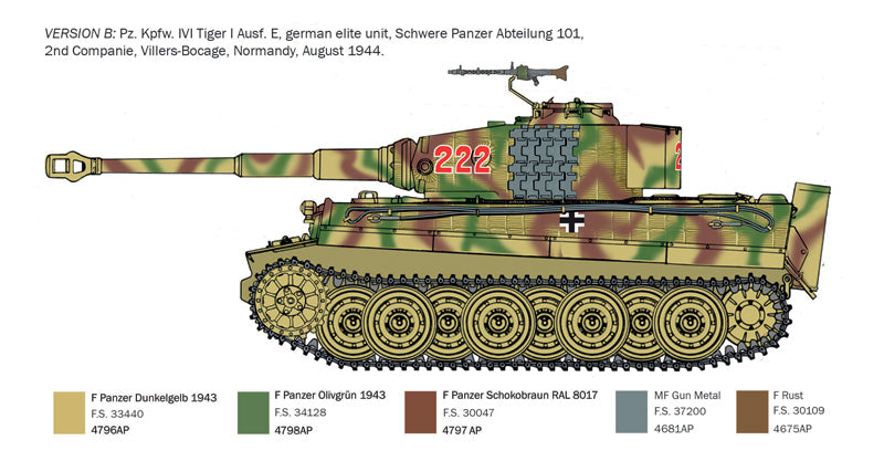 MACHETA MILITARA ITALERI PZ. KPFW VI TIGER I AUSF IT6754S