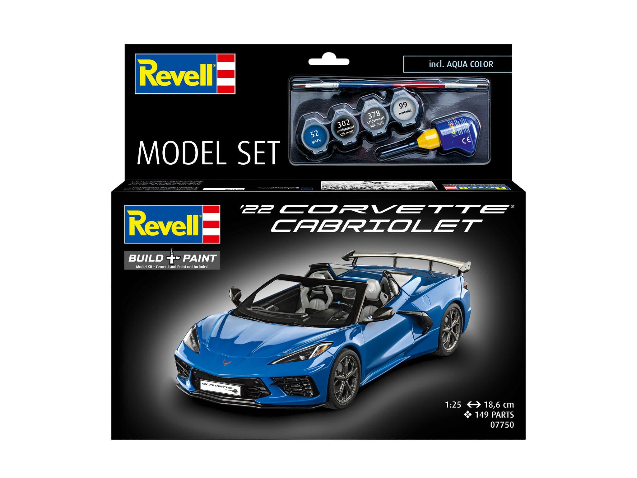 Revell Kit Model Set Corvette C8 Cabrio Scara 1:25 Rev67750