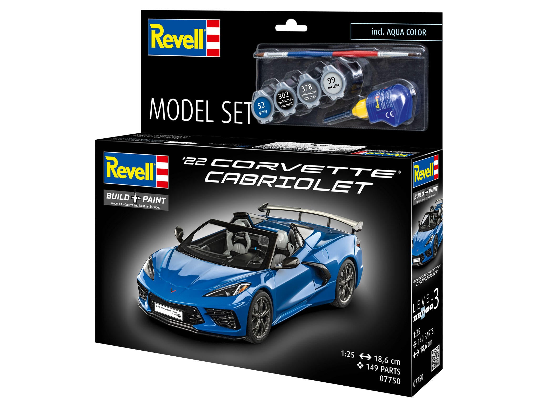 Revell Kit Model Set Corvette C8 Cabrio Scara 1:25 Rev67750