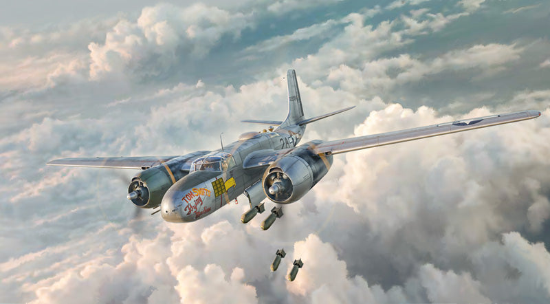 Macheta aeromodel de construit Avion A-26 A/B Invader  Scara 1:72 Italeri 1274