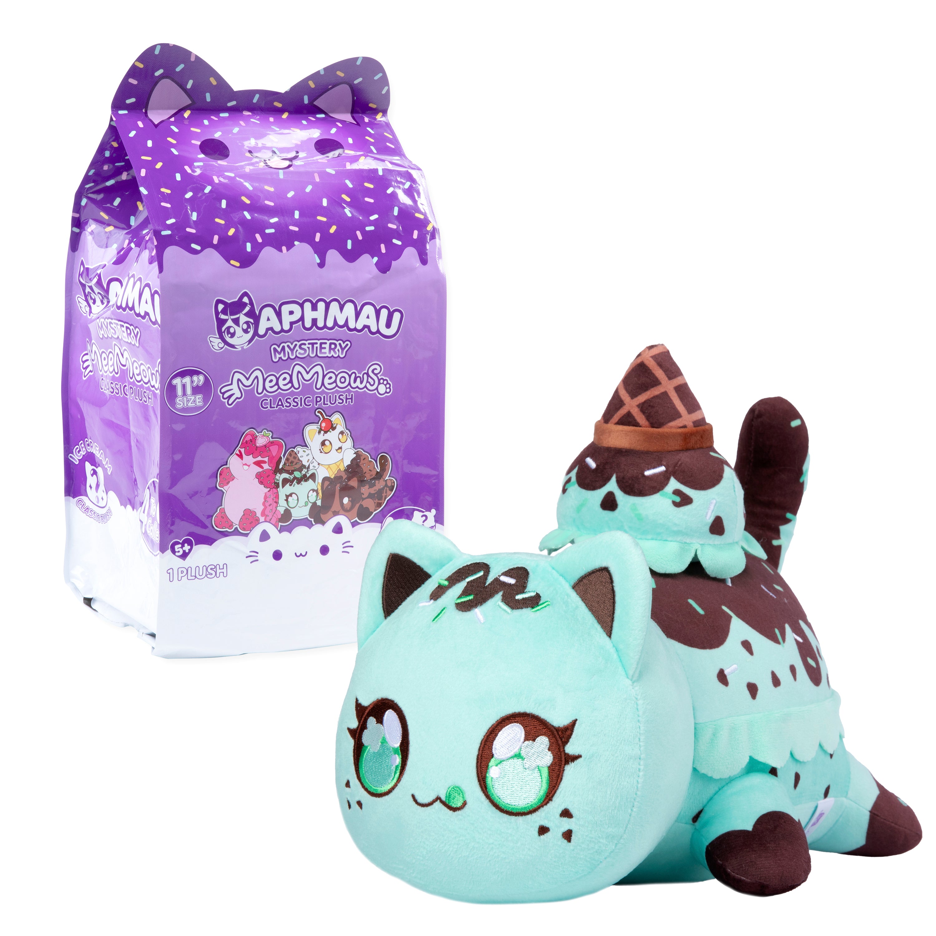 Plus Aphmau 28 cm MeeMeow Mystery Plush Ice Cream Seria Inghetata – Aphmau & Prietenii 6800