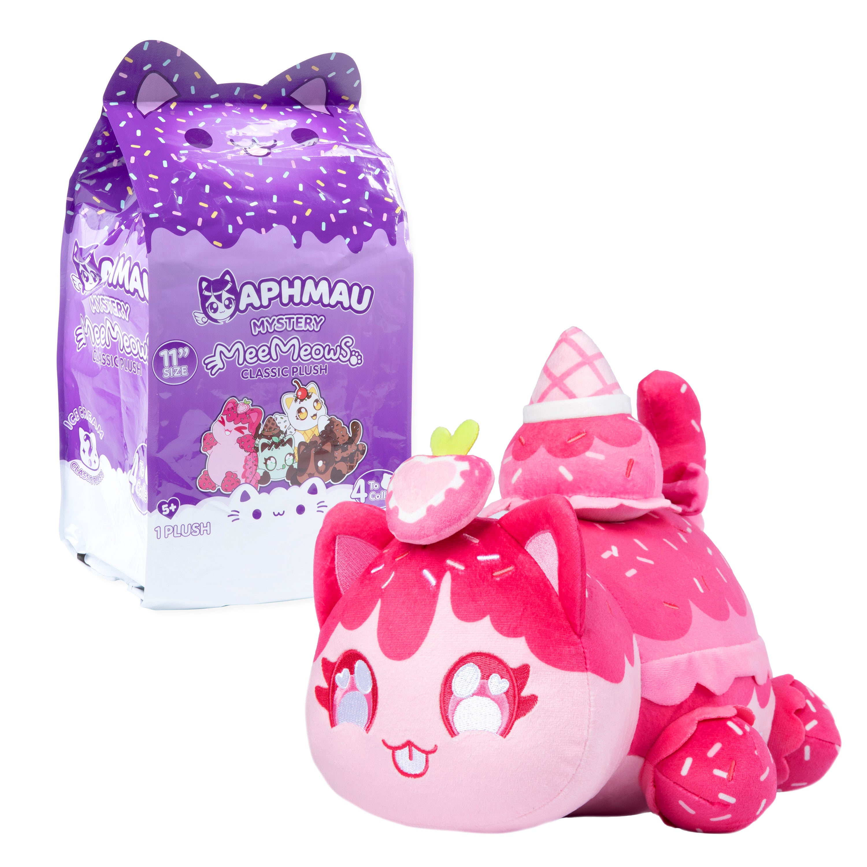 Plus Aphmau 28 cm MeeMeow Mystery Plush Ice Cream Seria Inghetata – Aphmau & Prietenii 6800