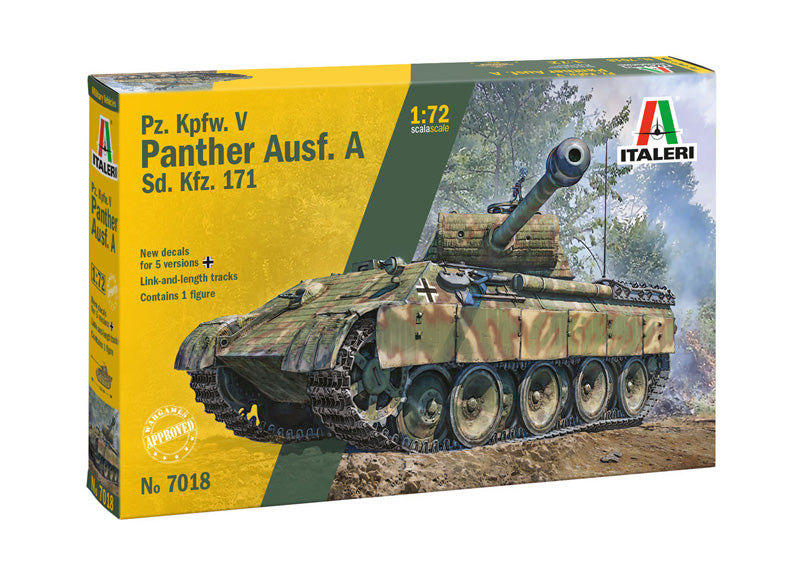 MACHETA  ITALERI VEHICULE MILITARE PZ.KPFW. V PANTHER A SCARA 1:72 IT7018S