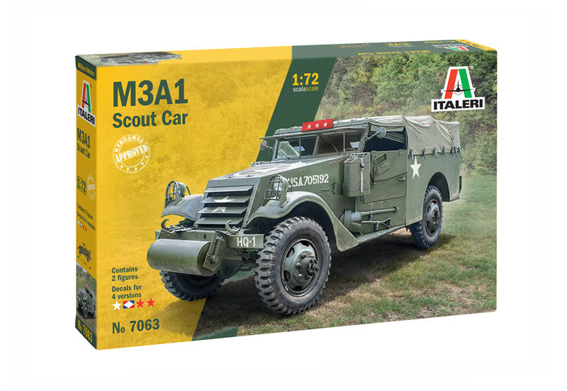 MACHETA  ITALERI VEHICULE MILITARE M3A1 SCOUT CAR SCARA 1:72 IT7063S