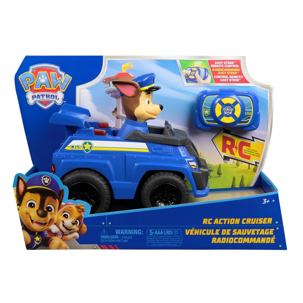 Paw Patrol Figurina Si Vehicul Chase Cu Radio Comanda Spm6073298