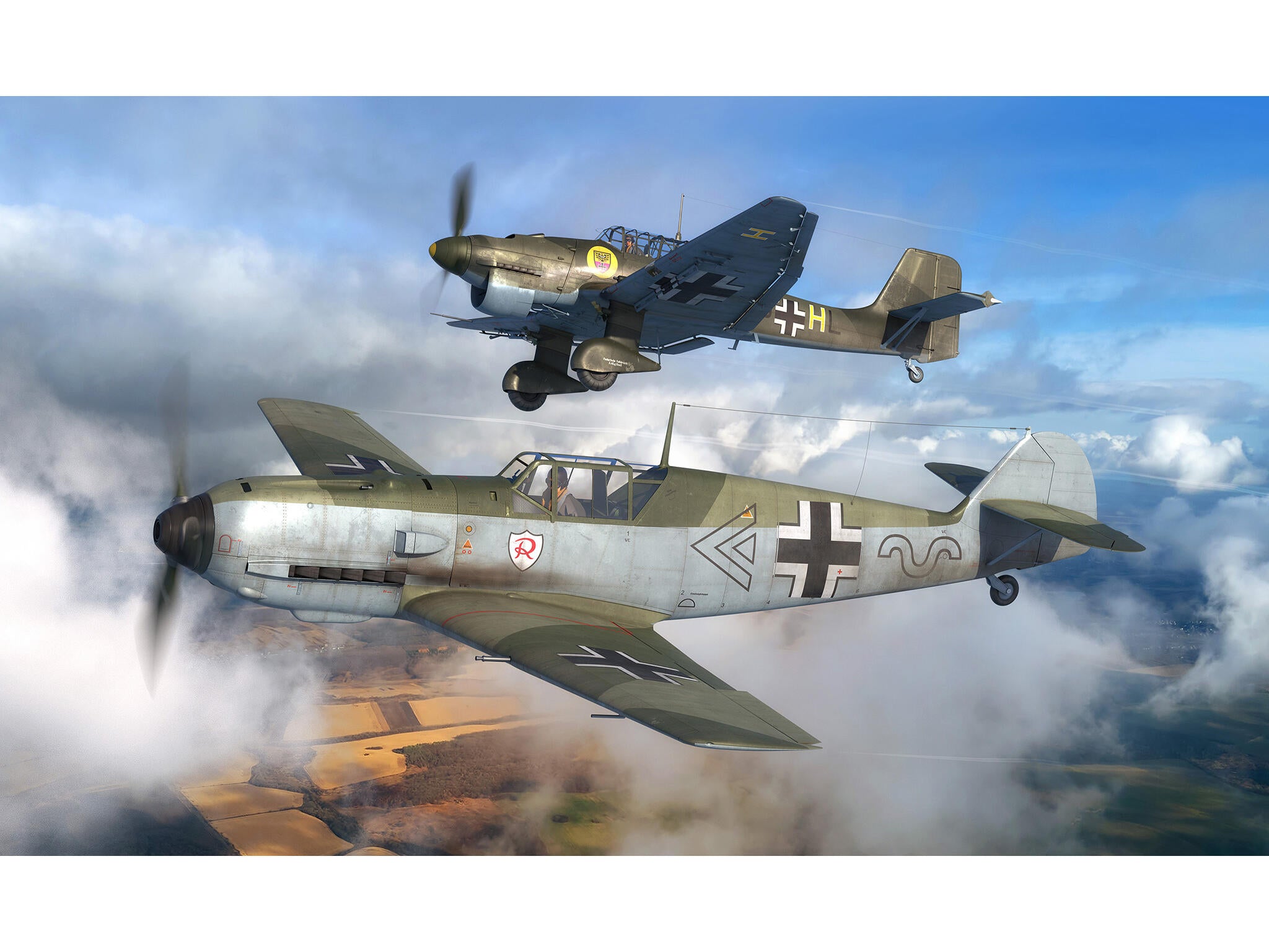 Revell Avion  Starter Kit Messerschmitt Bf109E & Ju87B Stuka Rev73770
