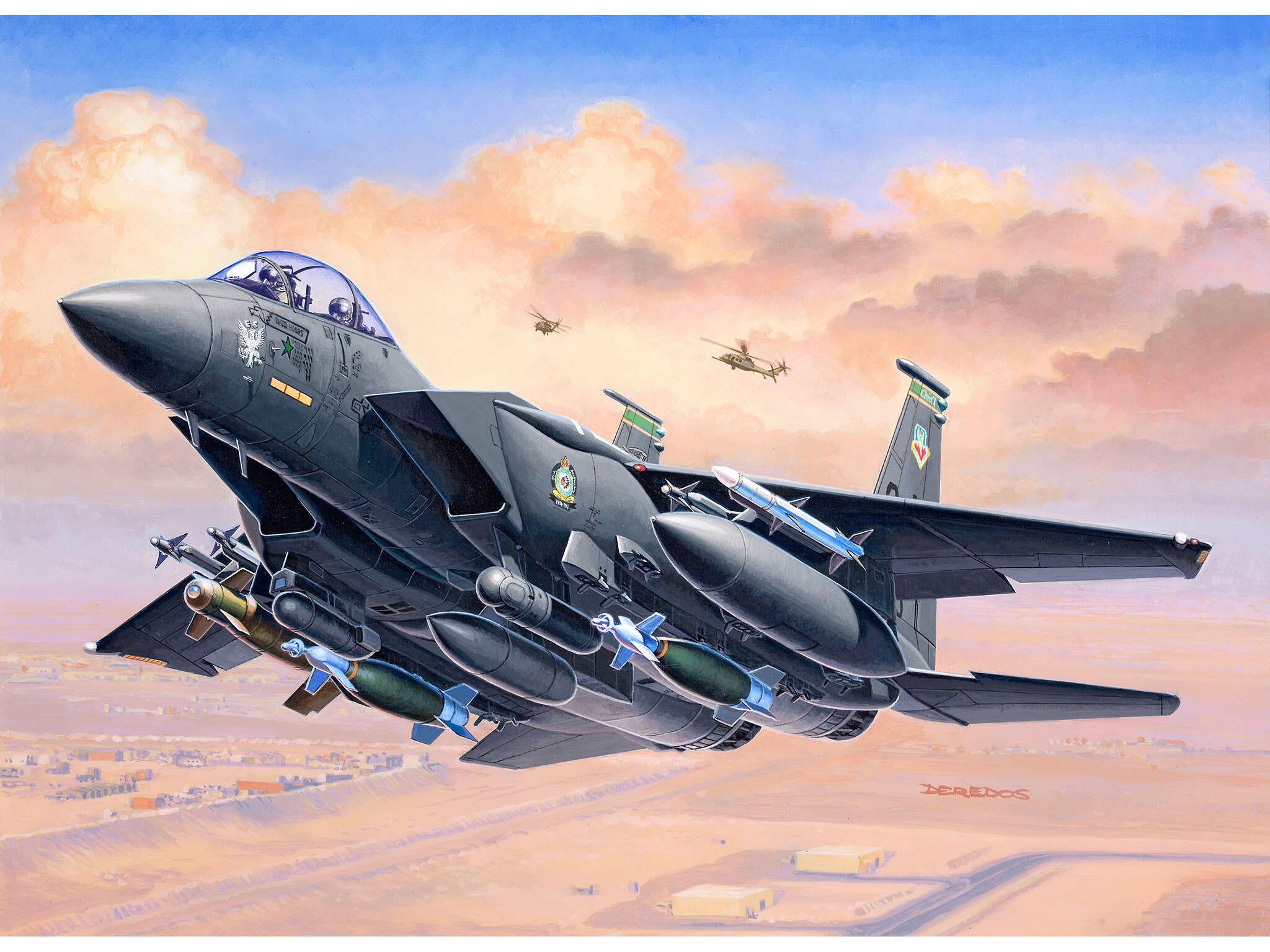 Set Macheta Revell Cu Accesorii De Baza Kit De Start F-15E Strike Eagle Bombe Rev73972
