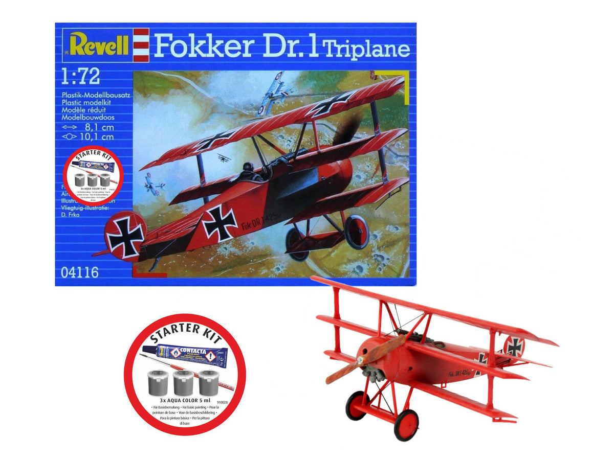 Revell Starter Kit Fokker Triplane Rev74116