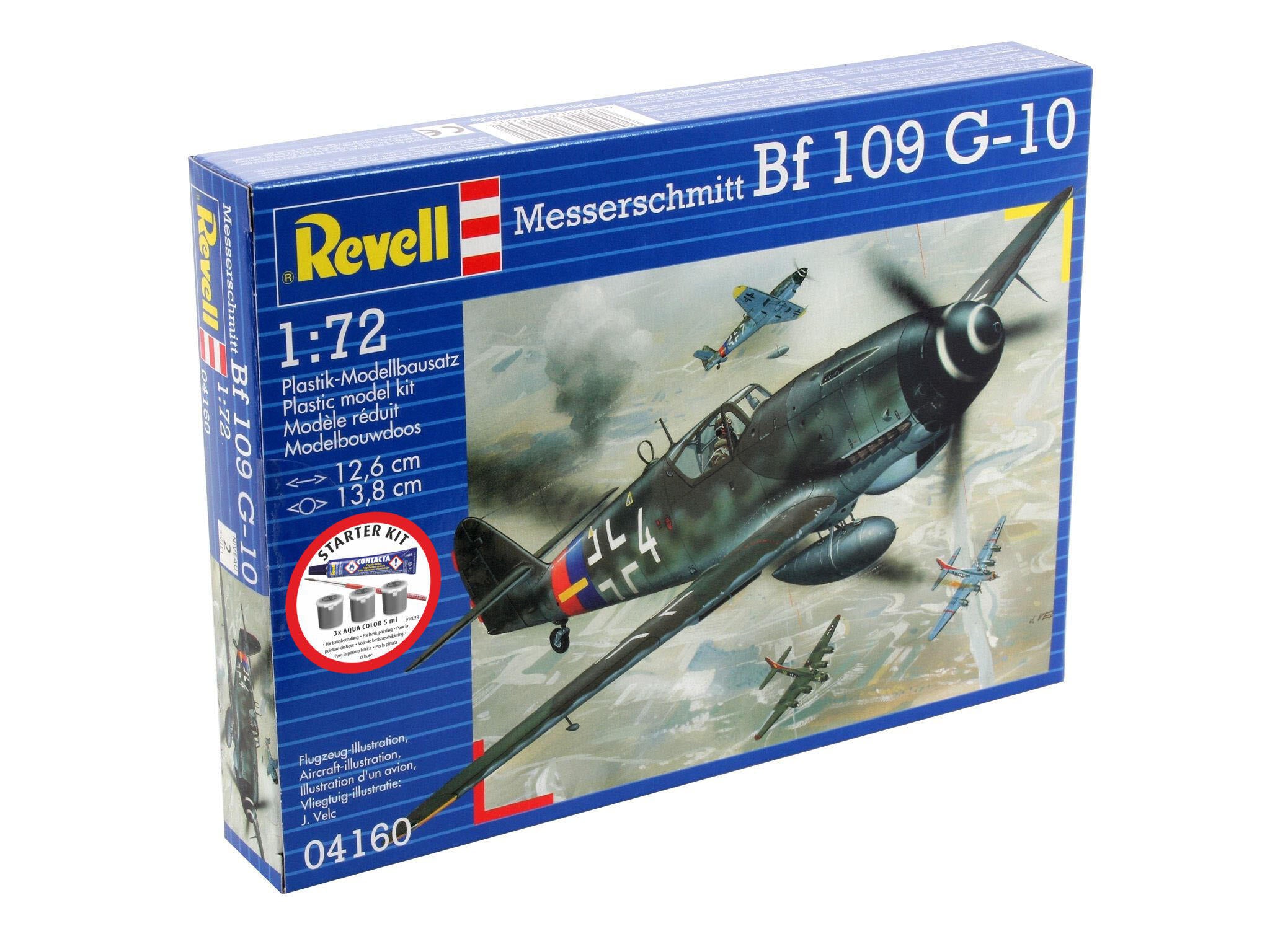 Set Macheta Revell Cu Accesorii De Baza Kit De Start Messerschmitt Bf-109 Rev74160