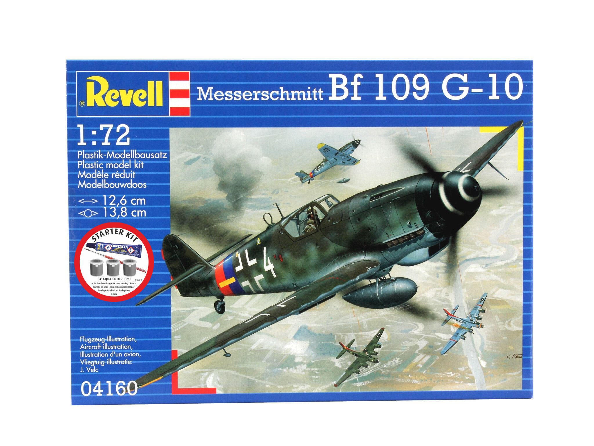 Set Macheta Revell Cu Accesorii De Baza Kit De Start Messerschmitt Bf-109 Rev74160
