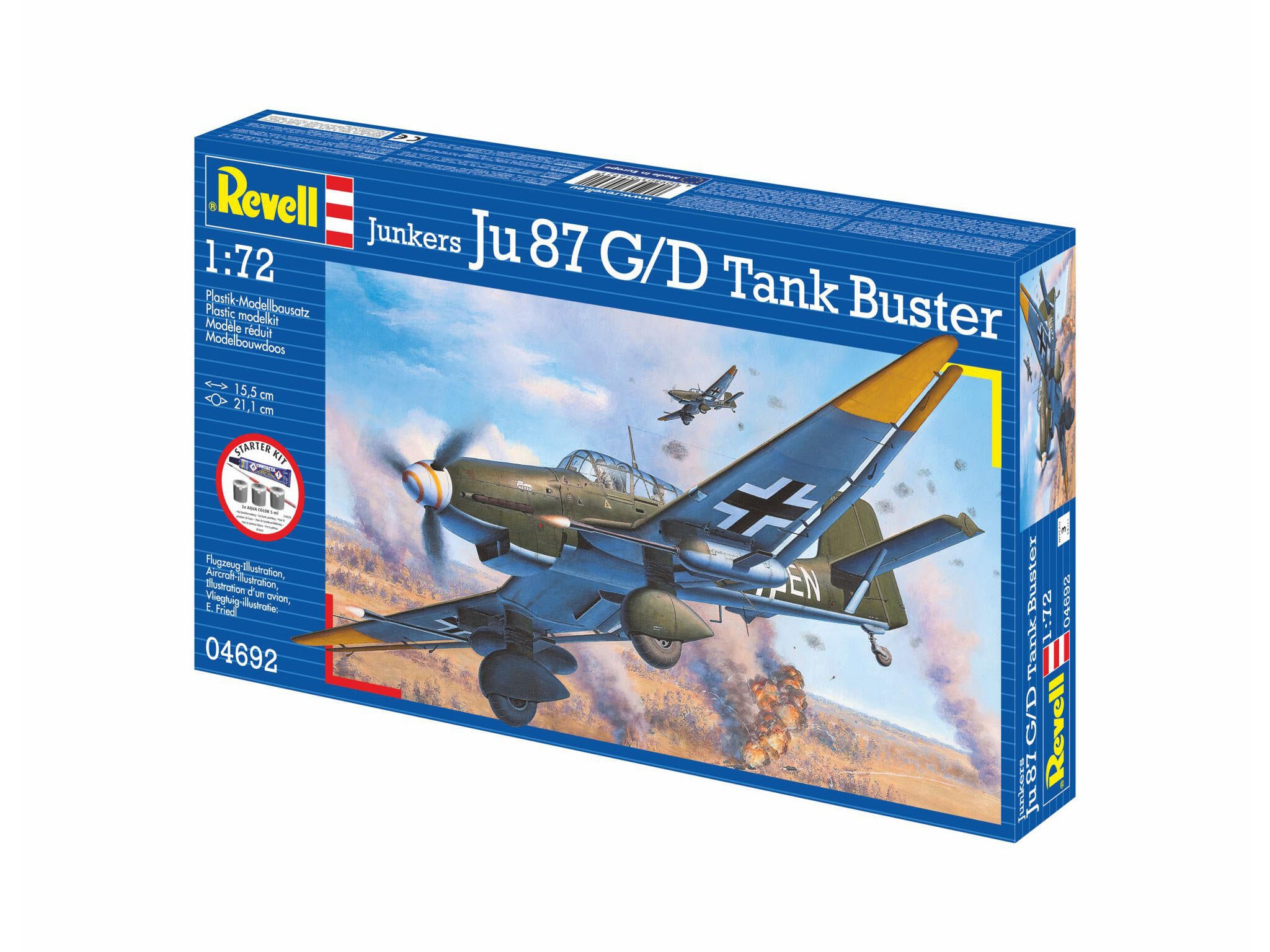 Revell Avion  Starter Kit Junkers Ju87 G/D Tank Buster Rev74692