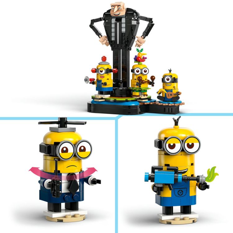 LEGO® Minions - Despicable Me - Gru si minionii din caramizi 75582, 839 piese