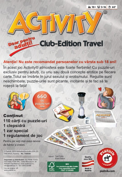 Joc societate ACTIVITY CLUB  Edition Travel de buzunar PK758393