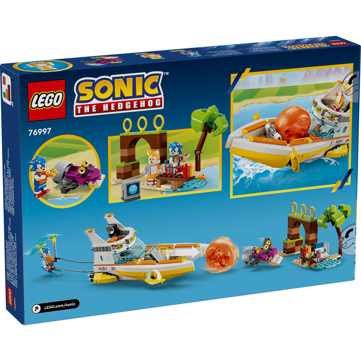 LEGO® Sonic The Hedgehog™ - Barca de aventuri a lui Tails 76997, 393 piese